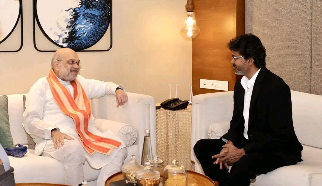 चेन्नई में केंद्रीय गृह मंत्री अमित शाह और तमिलनाडु के मुख्यमंत्री विजय की मुलाकात